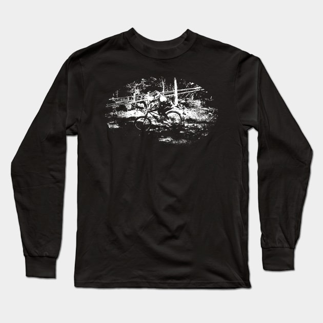 mtb downhill Long Sleeve T-Shirt by rickylabellevie